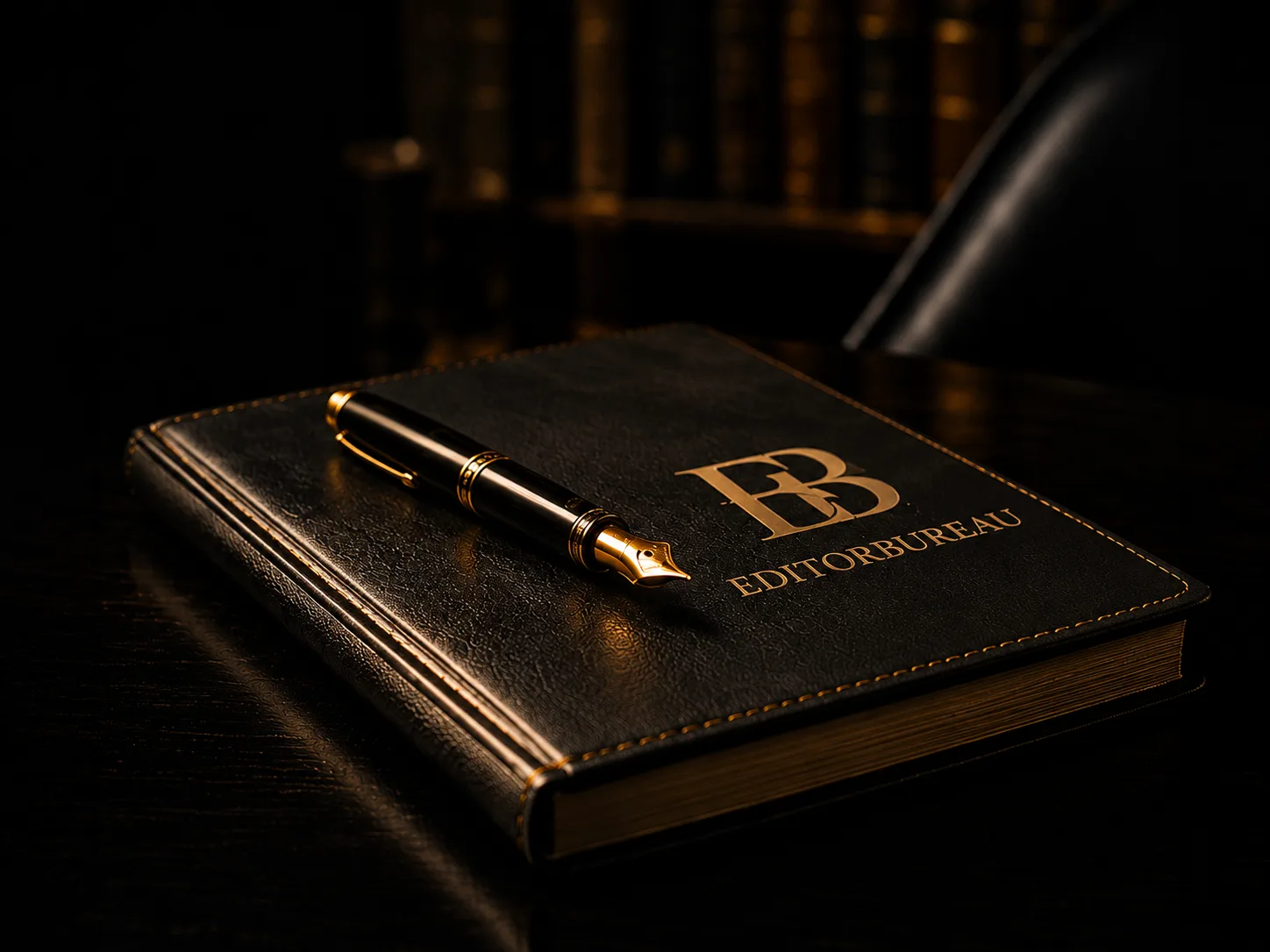 Editor Bureau journal and fountain pen